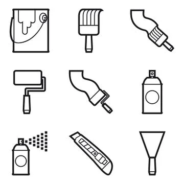 Paint tools and cutter 스톡 일러스트