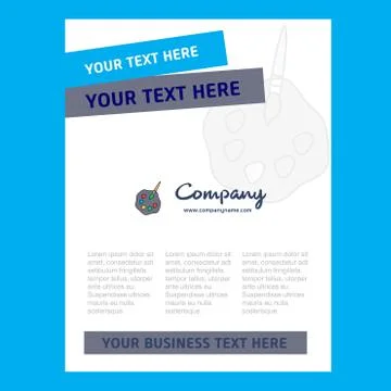 Paint tray Title Page Design for Company profile ,annual report, presentation Stock Illustration