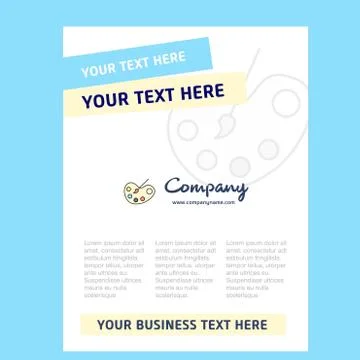 Paint tray Title Page Design for Company profile ,annual report, presentation Stock Illustration