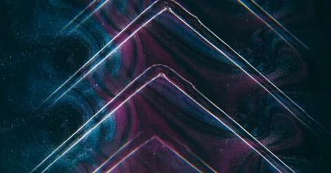 Paint triangle acrylic splash neon paint sparkling Stock Illustration