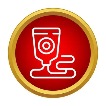 Paint tube squeezing out material line art icon Stock Illustration