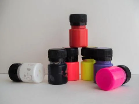 Paint tubes for clothes Stock Photos