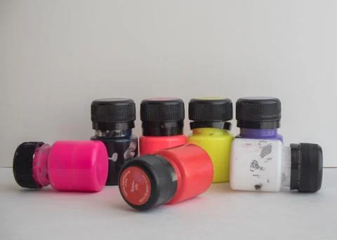 Paint tubes for clothes Stock Photos