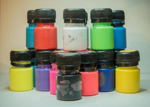 Paint tubes for clothes Stock Photos