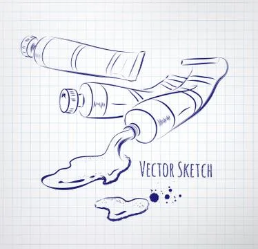 Paint tubes Stock Illustration