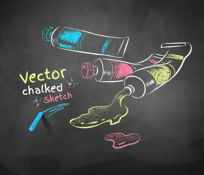 Paint tubes Stock Illustration