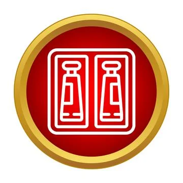 Paint tubes vector icon for creative art studio Stock Illustration