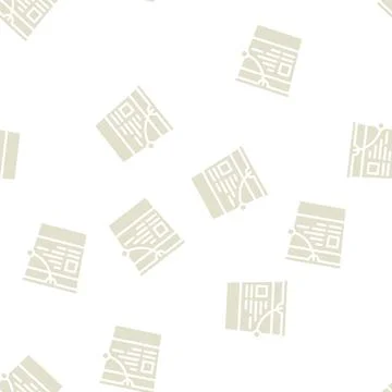Paint varnish glyph vector seamless pattern Stock Illustration