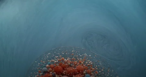 Paint vortex oil drop flow marble stream spot blur Stock Footage 311932794