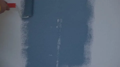 Paint wall with paint roller house, repairs in the apartment Stock Footage 164795202