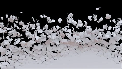 The paint on the wall peeled off and falling revealing screen Stock Footage 259411315