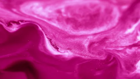 Paint water flow glitter fluid pink shiny ink wave Stock Footage 276873836