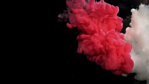 Paint in water Stock Footage 81755359