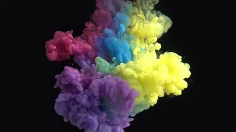 Paint in water Stock Footage 81755648