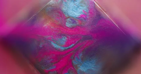 Paint wave splatter texture cube geometric liquid Stock Footage 339778346