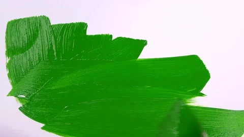 Paint the white background with green paint. Change of design. Brush and roller Video stock 167229234