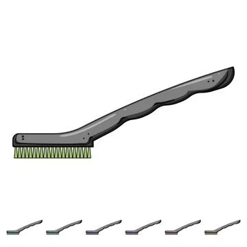 Paint wire brush cartoon vector graphic Stock Illustration