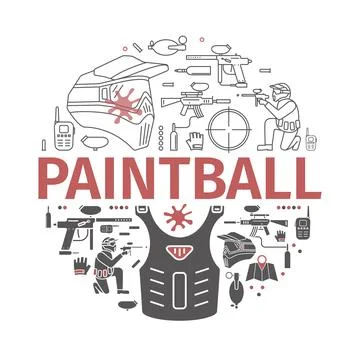 Paintball banner. Vector illustration Stock Illustration
