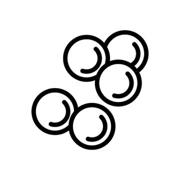 Paintball bullets with paint icon vector outline illustration Illustrazione stock