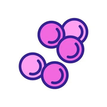 Paintball bullets with paint icon vector outline illustration Illustrazione stock