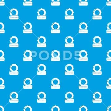 Paintball field tire barricade pattern seamless blue Stock Illustration