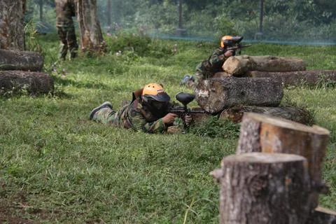 Paintball game Foto stock