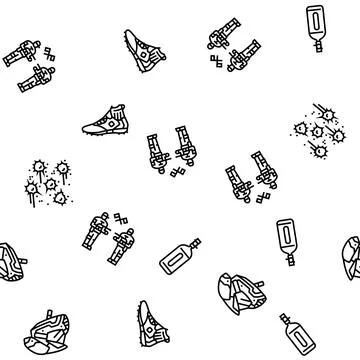 Paintball game player team seamless pattern vector Stock Illustration