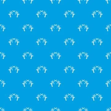 Paintball guns pattern seamless blue Stock Illustration