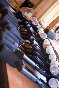 Paintball guns Stock Photos