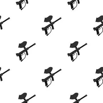 Paintball marker gun pattern flat 库存插图