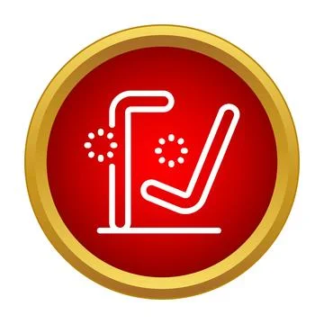 Paintball marker shooter position target sport icon Stock Illustration