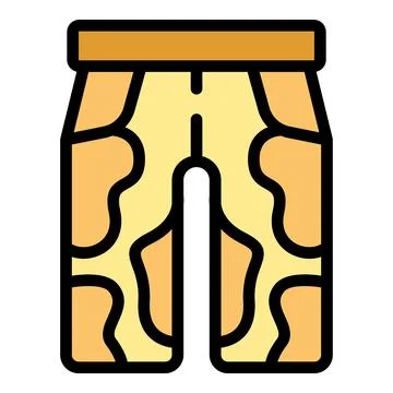 Paintball pants icon vector flat Stock Illustration