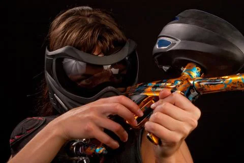 Paintball player Stock Photos