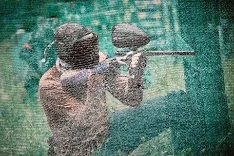 Paintball player Fotos Stock
