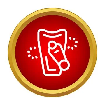 Paintball pod pack holder red icon design Stock Illustration