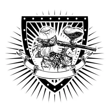 Paintball shield Stock Illustration
