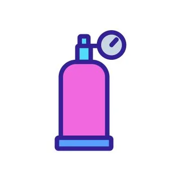 Paintball smoking grenade icon vector outline illustration Stock Illustration