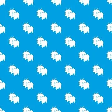 Paintball splash blob pattern seamless blue Stock Illustration