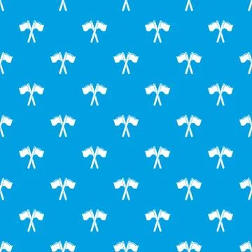 Paintball sport flags pattern seamless blue Illustrazione stock