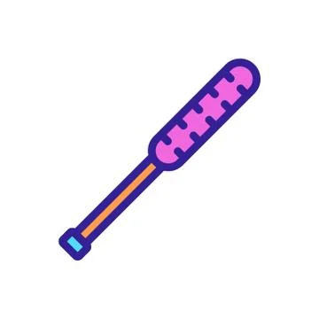 Paintball stick bat icon vector outline illustration Stock Illustration