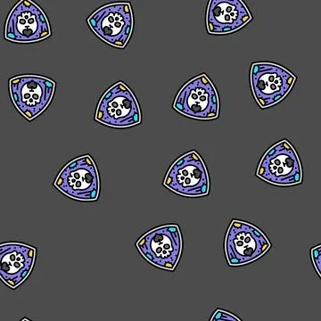 Paintball team badge game vector seamless pattern 스톡 일러스트