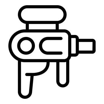 Paintball tool icon outline vector. Ball gun Stock Illustration