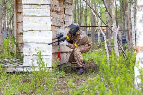 Paintball training Stock Photos