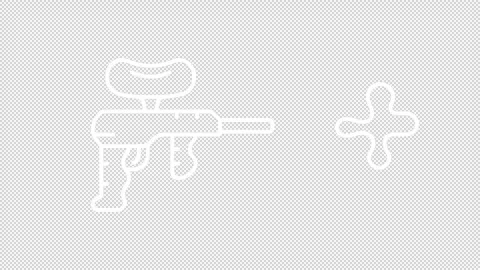 Paintball white line animation Stock Footage 276529743