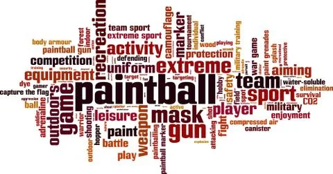 Paintball word cloud Illustrazione stock