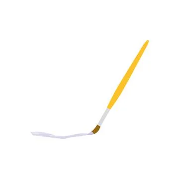 Paintbrush and paint trace. Flat vector illustration on white background Illustrazione stock