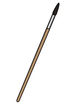 Paintbrush, art tool - vector full color picture. Art brush, stationery. Stock Illustration