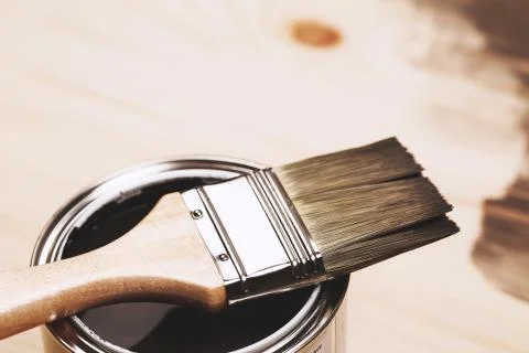 Paintbrush on the can Stock Photos