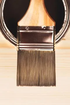 Paintbrush on the can Stock Photos