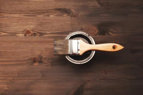Paintbrush on the can Stock Photos